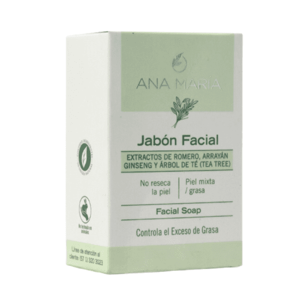Jabón Facial en Barra Ana María para Piel Mixta a Grasa - Imagen 2