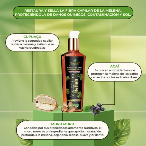 Aceites Amazonian Naissant Oils Rehab 120ml - Imagen 3