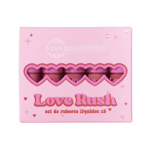 Set de Rubores Líquidos Miis Cosmetics Love Rush BFL01 X5
