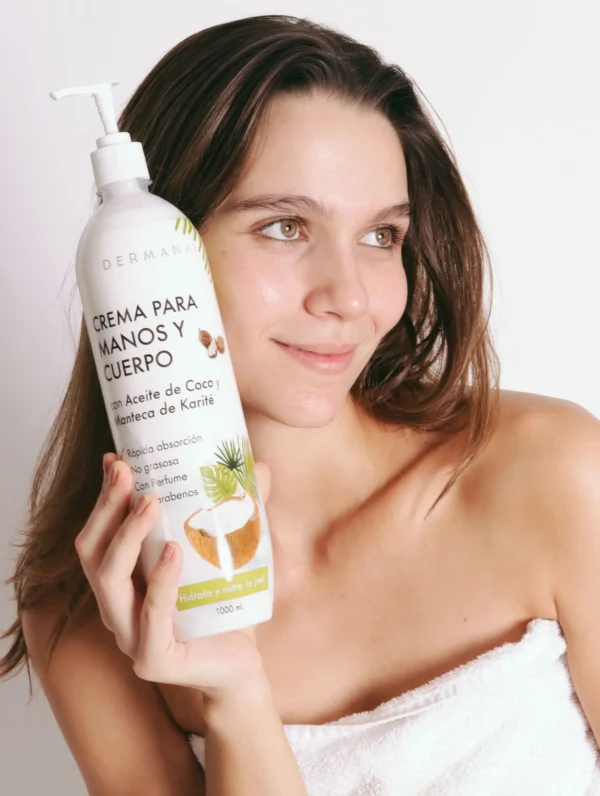 Crema para Manos y Cuerpo Dermanat Coco 1000ml - Imagen 2