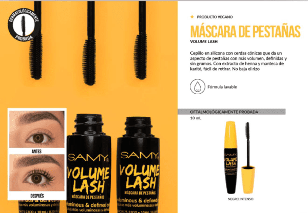 Pestañina Samy Volume Lash - Imagen 2