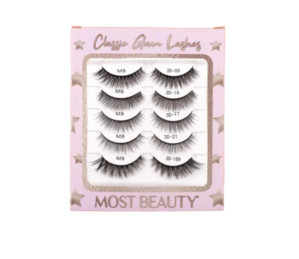 Kit de Pestañas Most Beauty x5 Classic Glam Lashes