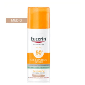 Protector Solar Eucerin Anti Brillo Toque Seco Con Color