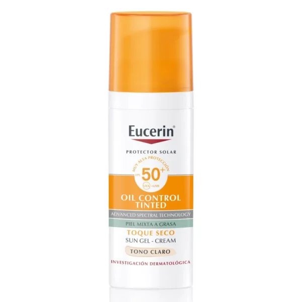 Protector Solar Eucerin Anti Brillo Toque Seco Con Color - Imagen 2