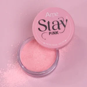 Polvo Facial Suelto Stay Pink Ame Lam Cosméticos