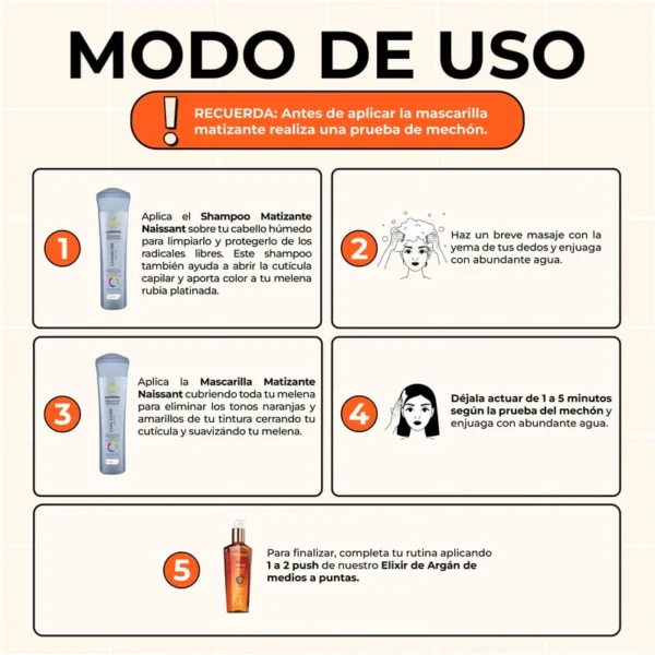 Mascarilla Naissant Matizante Canas Silver 300ml - Imagen 4