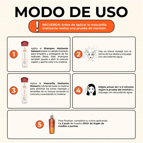 Shampoo Naissant Matizante Cobrizo Irlandés 300ml - Imagen 4