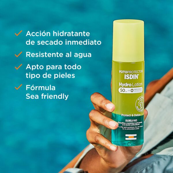 Fotoprotector Corporal ISDIN Bifásico Hydro Lotion 50 SPF - Imagen 3