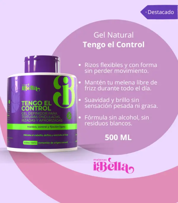 Gel para Cabello Melenas i Bella Natural 400ml - Imagen 3