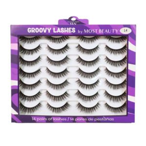 Kit de Pestañas Most Beauty x14 Pares Groovy Lashes L4
