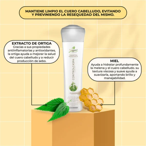 Shampoo Naissant Hidratante Control Caspa 300ml - Imagen 3
