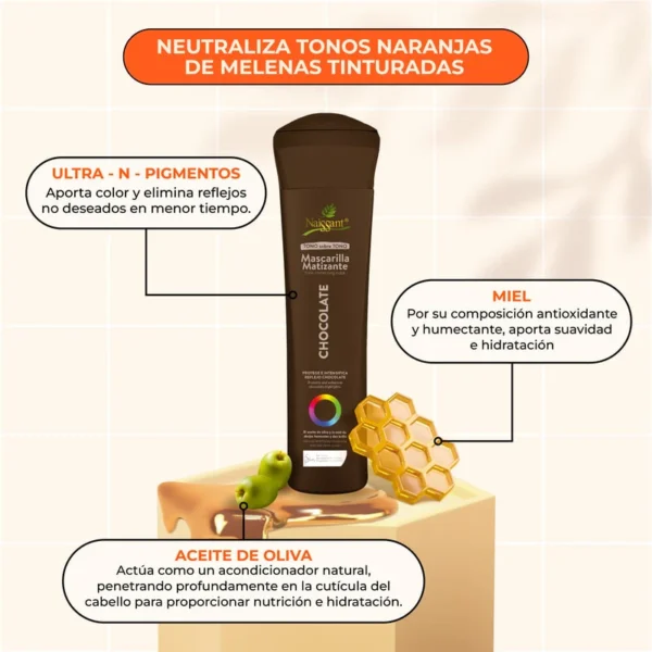 Mascarilla Naissant Matizante Chocolate 300ml - Imagen 3