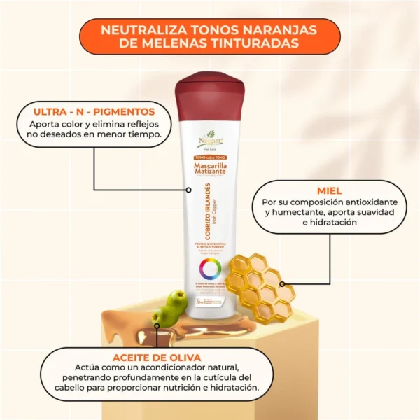 Mascarilla Naissant Matizante Cobrizo Irlandés 300ml - Imagen 3