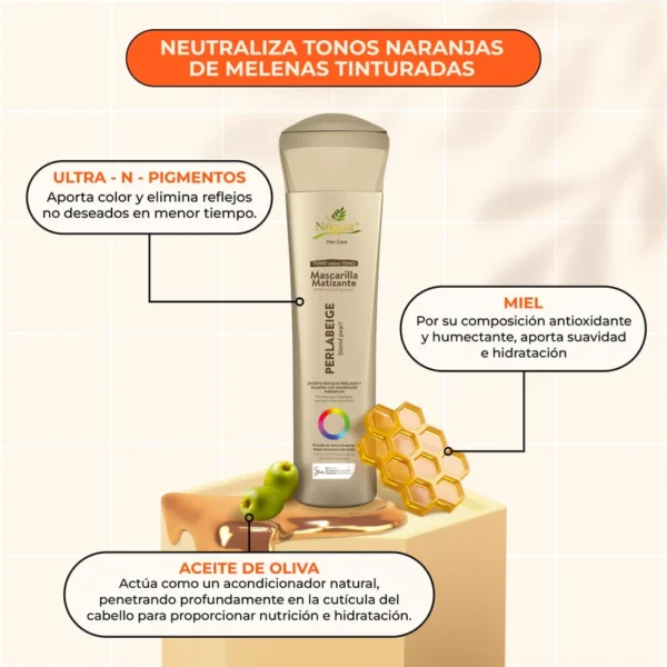Mascarilla Naissant Matizante Perla Beige 300ml - Imagen 3