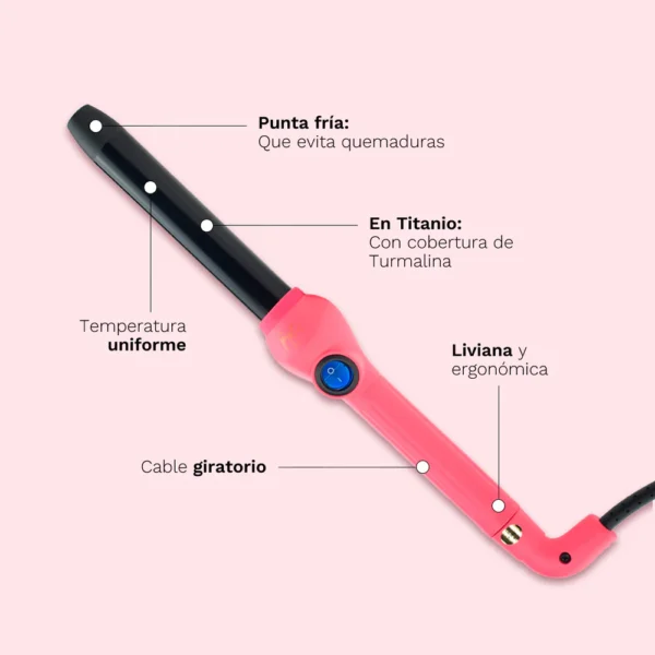 Rizador PYT Pink 25mm - Imagen 3