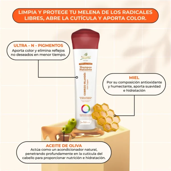 Shampoo Naissant Matizante Cobrizo Irlandés 300ml - Imagen 3