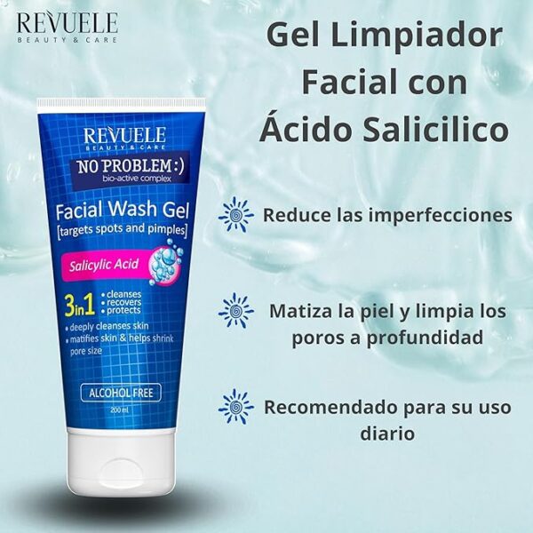 Gel Limpiador REVUELE 3 en 1 Acido Salicílico - Imagen 2