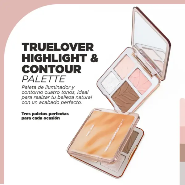 Paleta 4 Tonos Iluminador y Contorno True Lover - Imagen 3