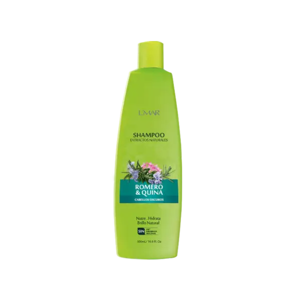 Shampoo L'mar Romero y Quina Cabello Oscuro 500ml