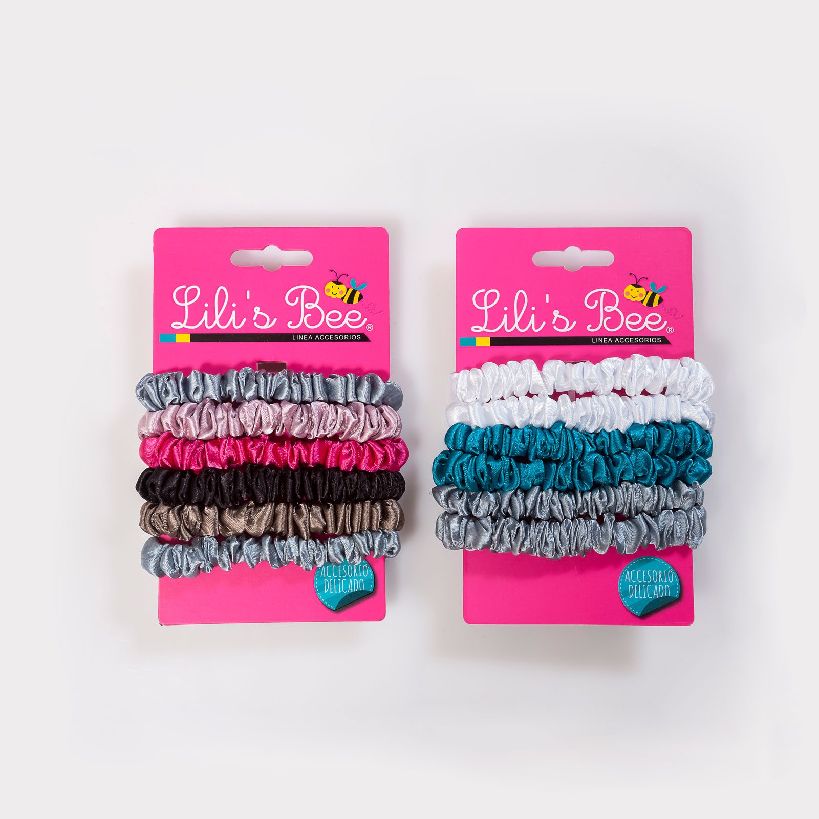 Scrunchie Satin Angosto x6 Lili's Bee
