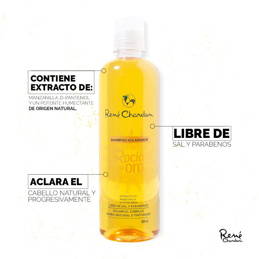 Shampoo René Chardon Aclardor Rocío de Oro 500ml - Image 4