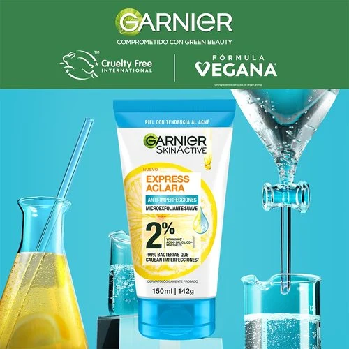 Microexfoliante Garnier Anti-Imperfecciones Express Aclara 150ml - Image 4