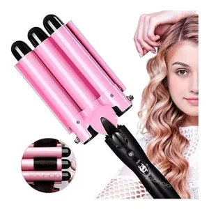 Pinza Rizadora Tres Tubos Ondas de Sirena Pro 6600CEP Cliccloc Cosmetics