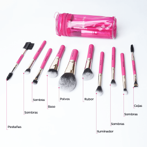 Kit Brochas Viajero Montoc Fucsia Ona
