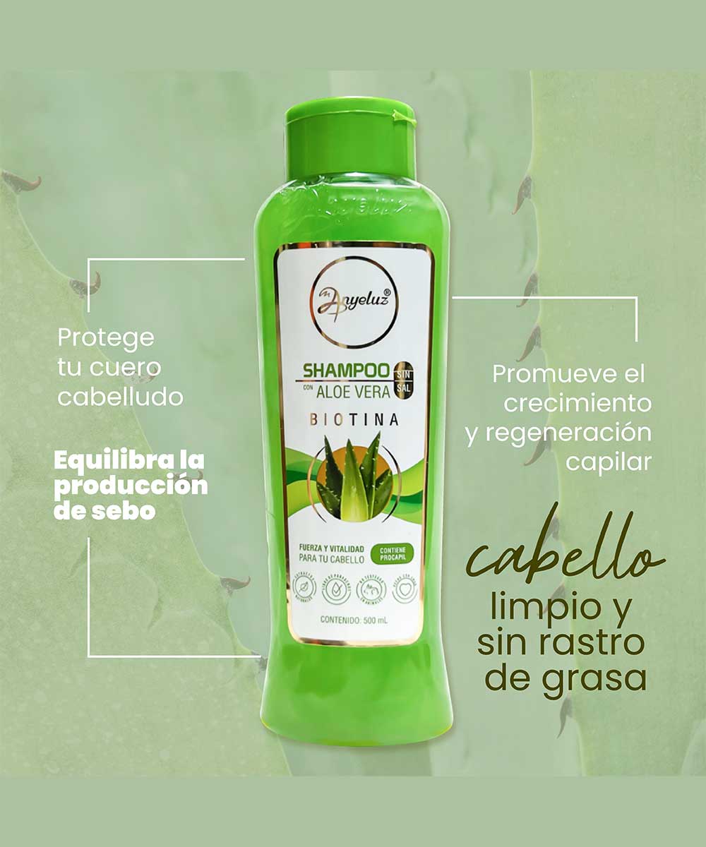 Shampoo Anyeluz con Aloe Vera 500ml - Image 2